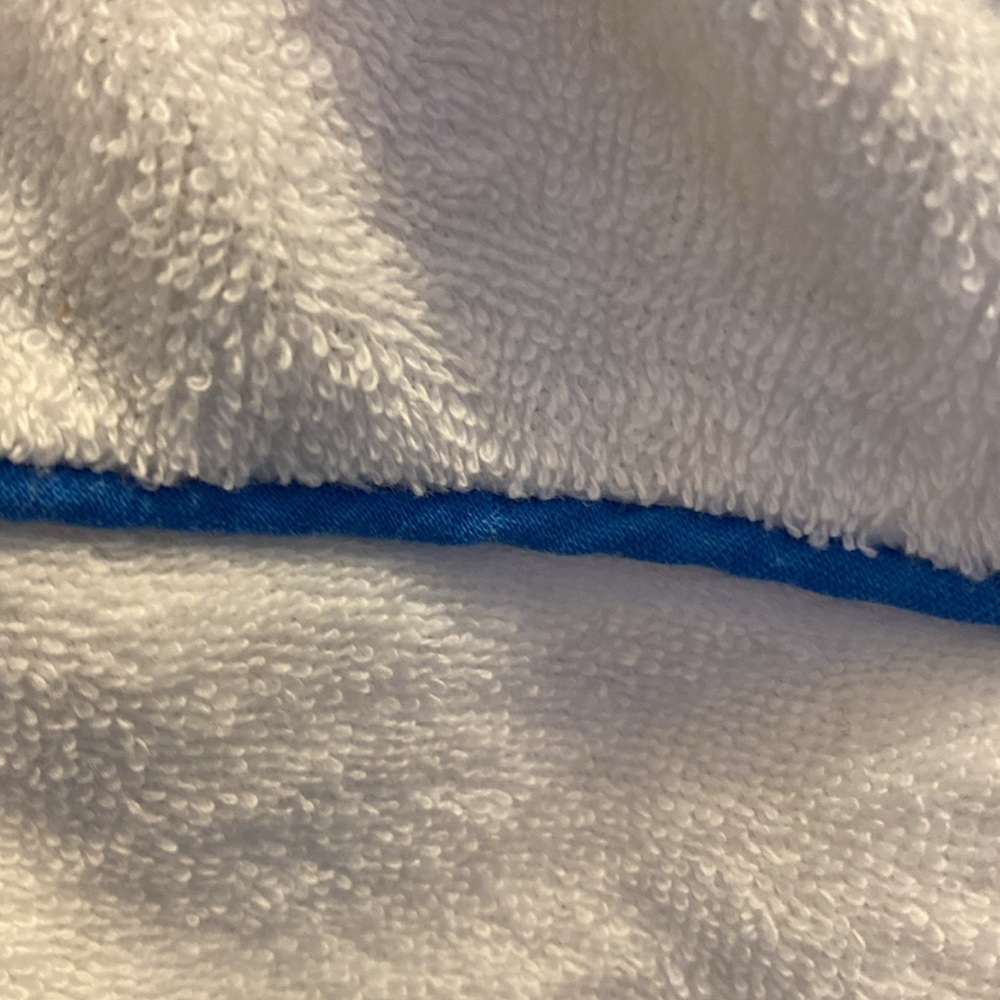 Plaza 9 Vintage Terri Cloth Short Bath Robe with Individually Sewn Rainbow Strip - Picture 5 of 11